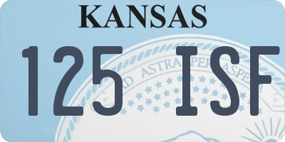 KS license plate 125ISF
