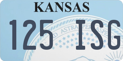 KS license plate 125ISG