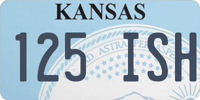 KS license plate 125ISH