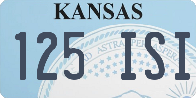 KS license plate 125ISI