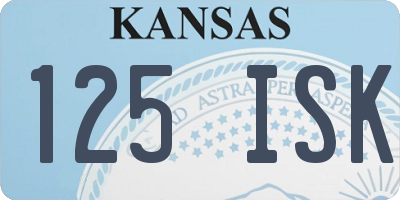 KS license plate 125ISK