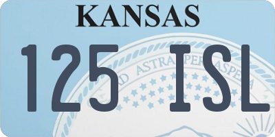 KS license plate 125ISL