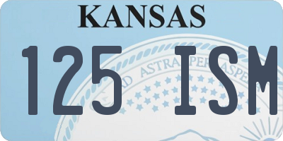 KS license plate 125ISM
