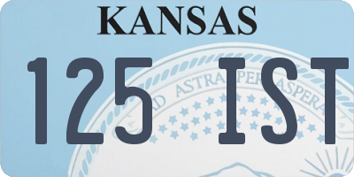 KS license plate 125IST