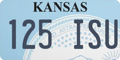 KS license plate 125ISU