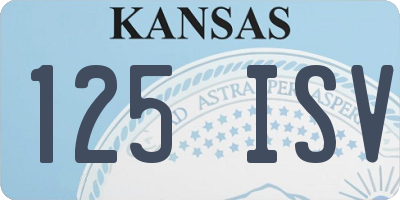 KS license plate 125ISV