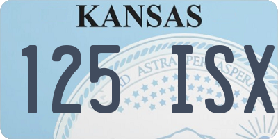 KS license plate 125ISX
