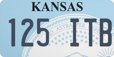 KS license plate 125ITB