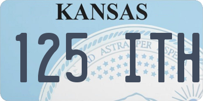 KS license plate 125ITH