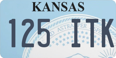 KS license plate 125ITK