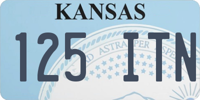 KS license plate 125ITN