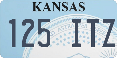 KS license plate 125ITZ