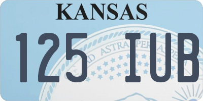 KS license plate 125IUB