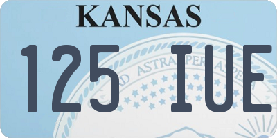 KS license plate 125IUE
