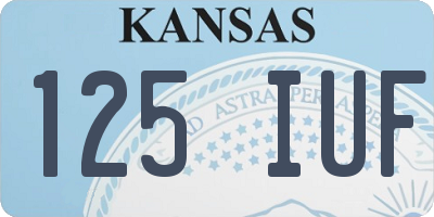 KS license plate 125IUF