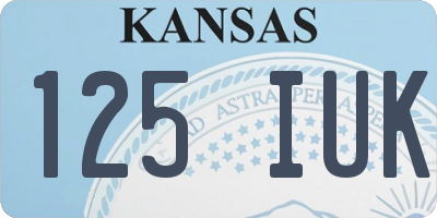 KS license plate 125IUK