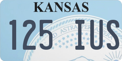 KS license plate 125IUS