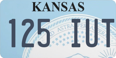 KS license plate 125IUT