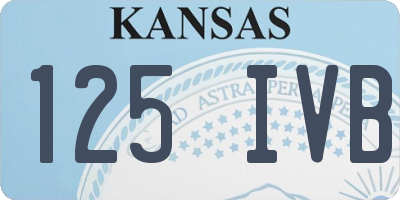 KS license plate 125IVB