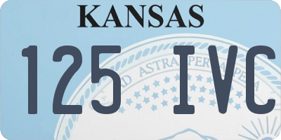 KS license plate 125IVC