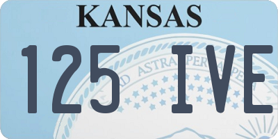 KS license plate 125IVE