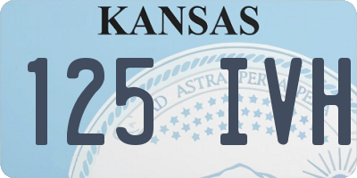 KS license plate 125IVH