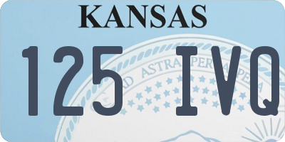 KS license plate 125IVQ