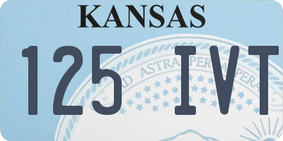 KS license plate 125IVT