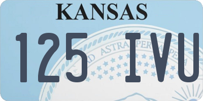 KS license plate 125IVU