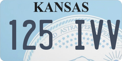 KS license plate 125IVV