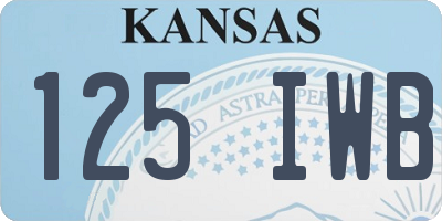 KS license plate 125IWB