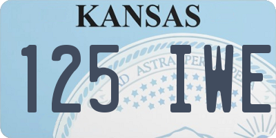 KS license plate 125IWE