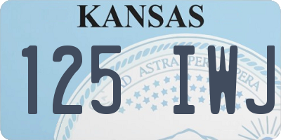 KS license plate 125IWJ