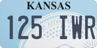 KS license plate 125IWR