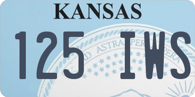 KS license plate 125IWS