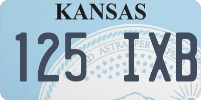 KS license plate 125IXB