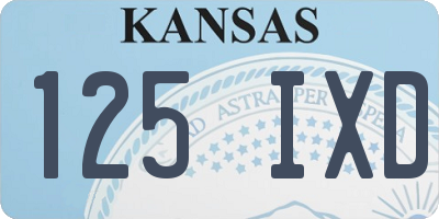 KS license plate 125IXD