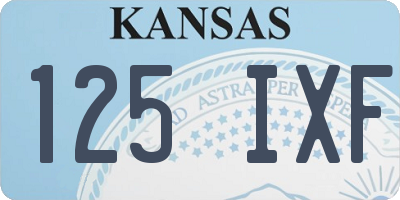 KS license plate 125IXF