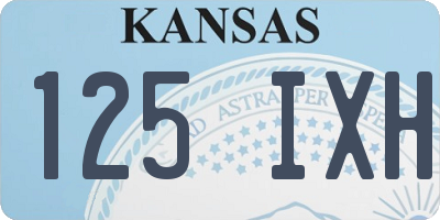 KS license plate 125IXH