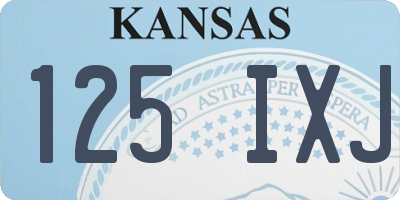KS license plate 125IXJ