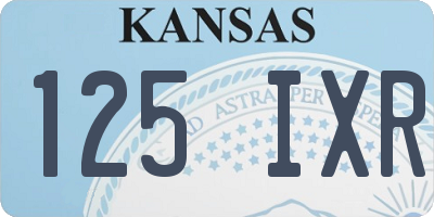 KS license plate 125IXR
