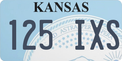 KS license plate 125IXS