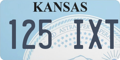 KS license plate 125IXT