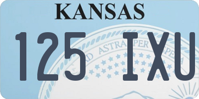 KS license plate 125IXU