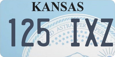 KS license plate 125IXZ