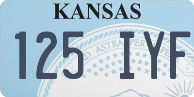 KS license plate 125IYF