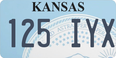 KS license plate 125IYX
