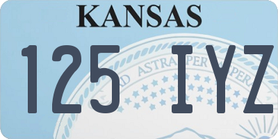 KS license plate 125IYZ