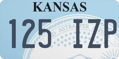 KS license plate 125IZP