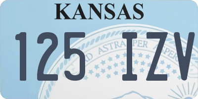 KS license plate 125IZV